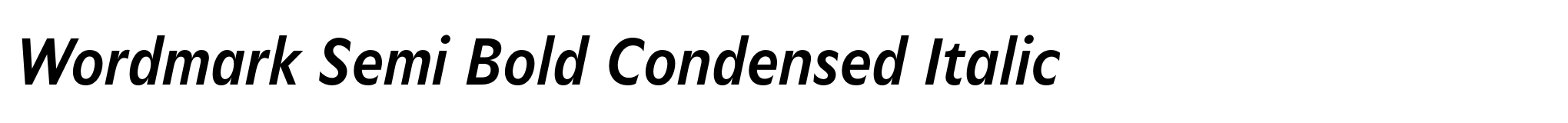 Wordmark Semi Bold Condensed Italic image